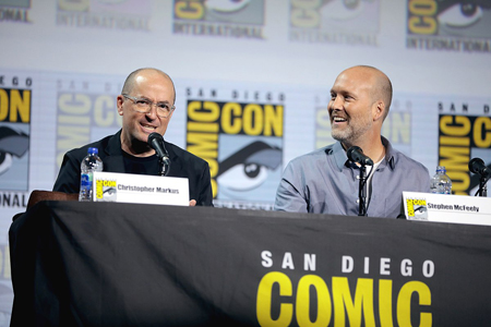 Christopher Markus and Stephen McFeely at the SDCC.